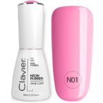 Luxury Neon Rubber Base kolorowa baza kauczukowa N01 Pink Rainbow 10ml