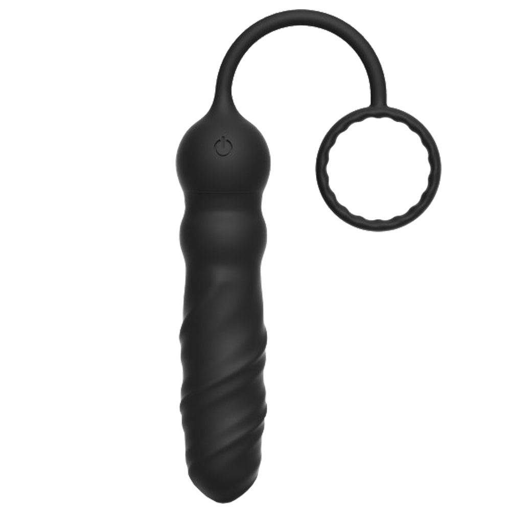 18685841627980628 Deep Seeker Plug Anal korek analny i pierścień na penisa Black - obrazek 1