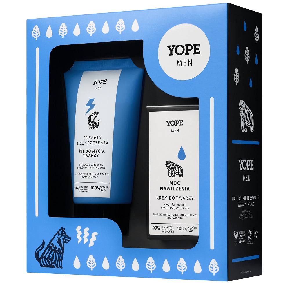 18742421732525862 Men Wood zestaw żel do mycia twarzy 150ml + nawilżający krem do twarzy 50ml - obrazek 1