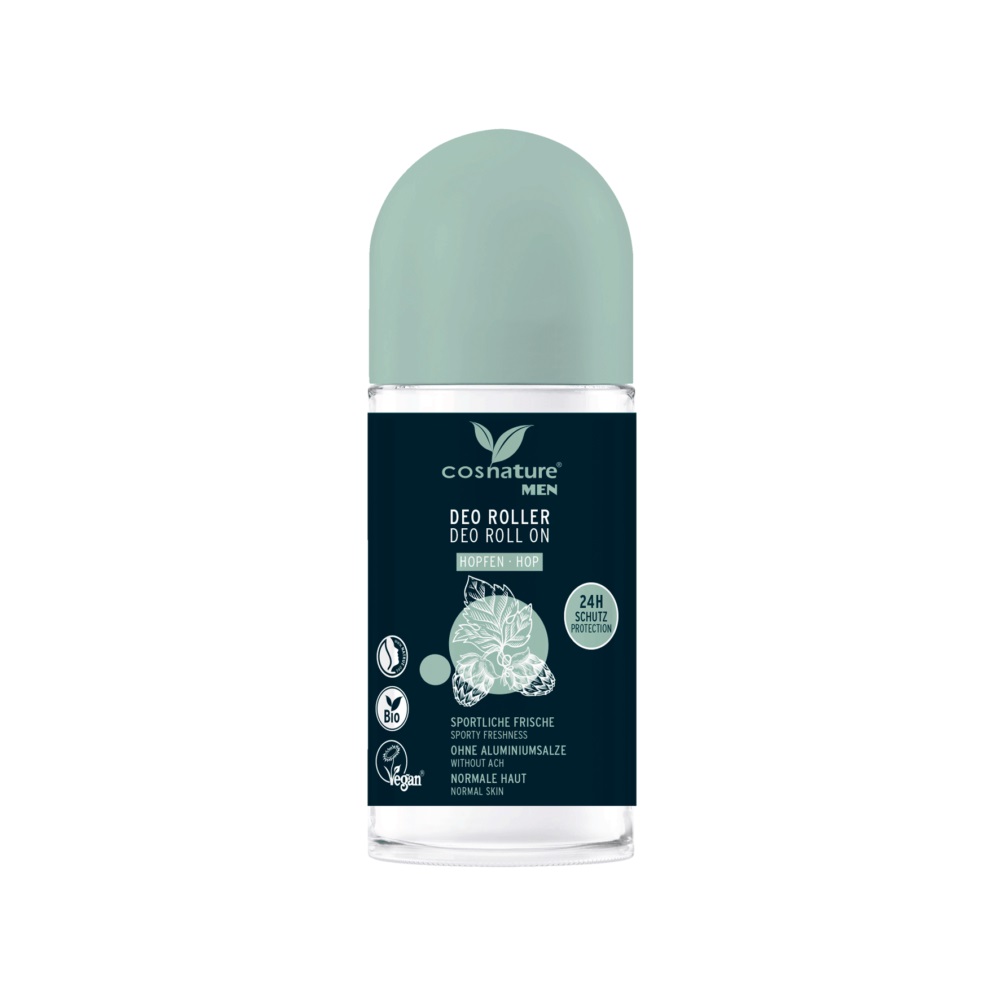 18942001676370082 Men 24h naturalny dezodorant roll-on z wyciągiem z szyszek chmielu 50ml - obrazek 1