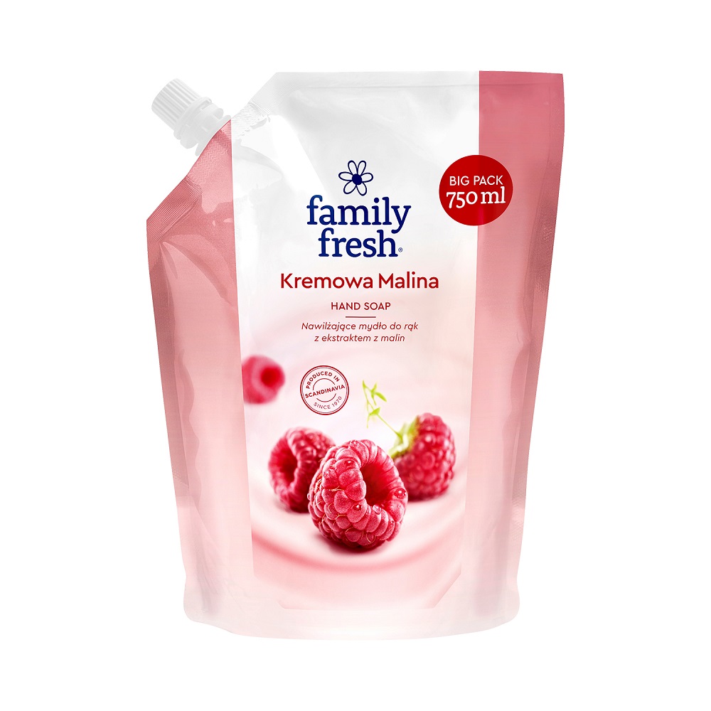 19037741652342596 Kremowa Malina nawilżające mydło do rąk z ekstraktem z malin 750ml - obrazek 1