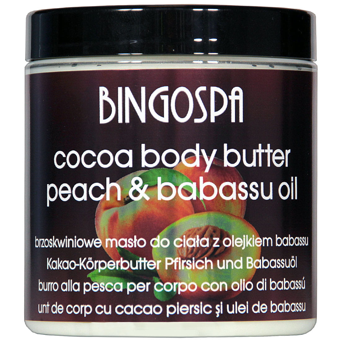 19042781701168676 Brzoskwiniowe masło do ciała z olejkiem babassu 250g - obrazek 1