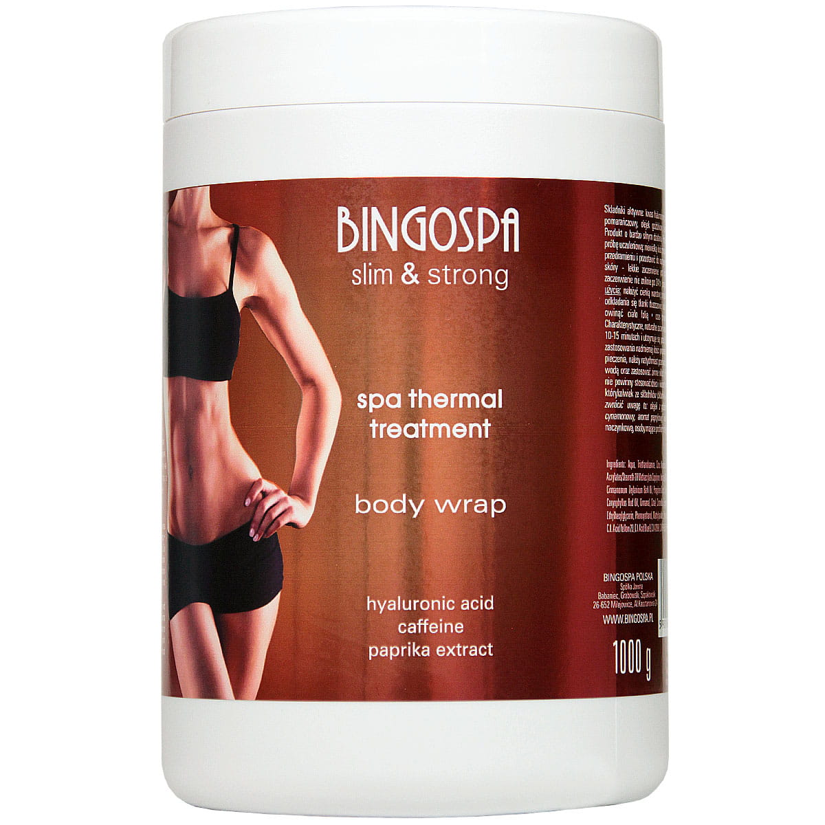 19067861701101658 Termiczny zabieg SPA z kwasem hialuronowym kofeiną i aromatem paprykowym Slim&Strong 1000g - obrazek 1