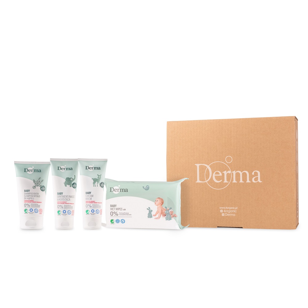 19069481612436941 Eco Baby zestaw maść łagodząca 100ml + krem pielęgnacyjny 100ml + szampon/mydło do kąpieli 150ml + chusteczki nawilżane 64szt - obrazek 1