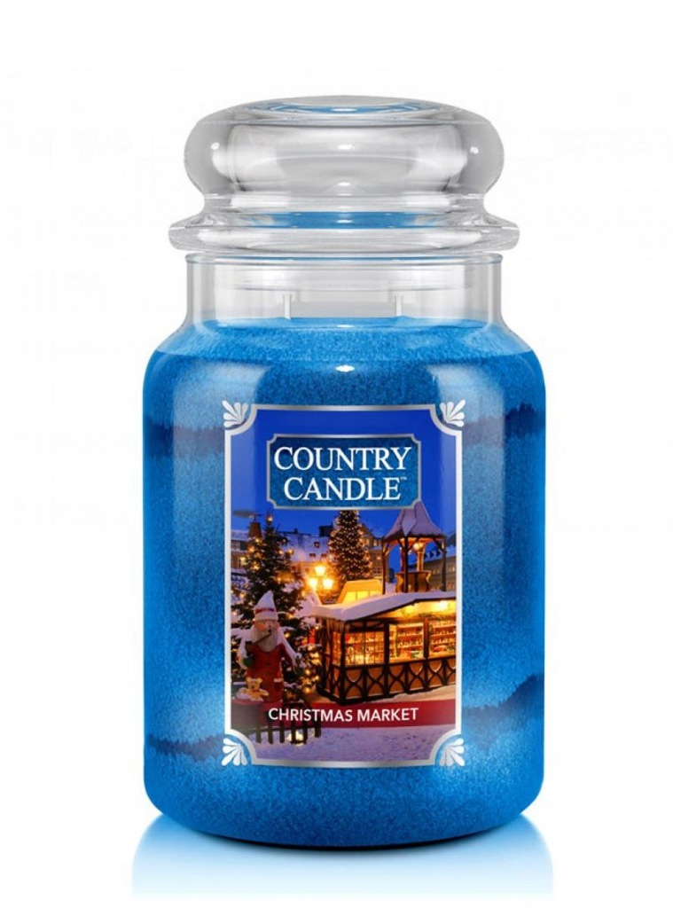 19119771602766591 Duża świeca zapachowa z dwoma knotami Christmas Market 680g - obrazek 1