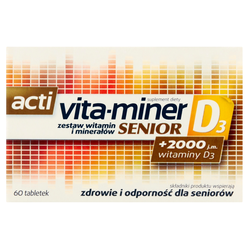 19184571678089334 Senior D3 zestaw witamin i minerałów suplement diety 60 tabletek - obrazek 1