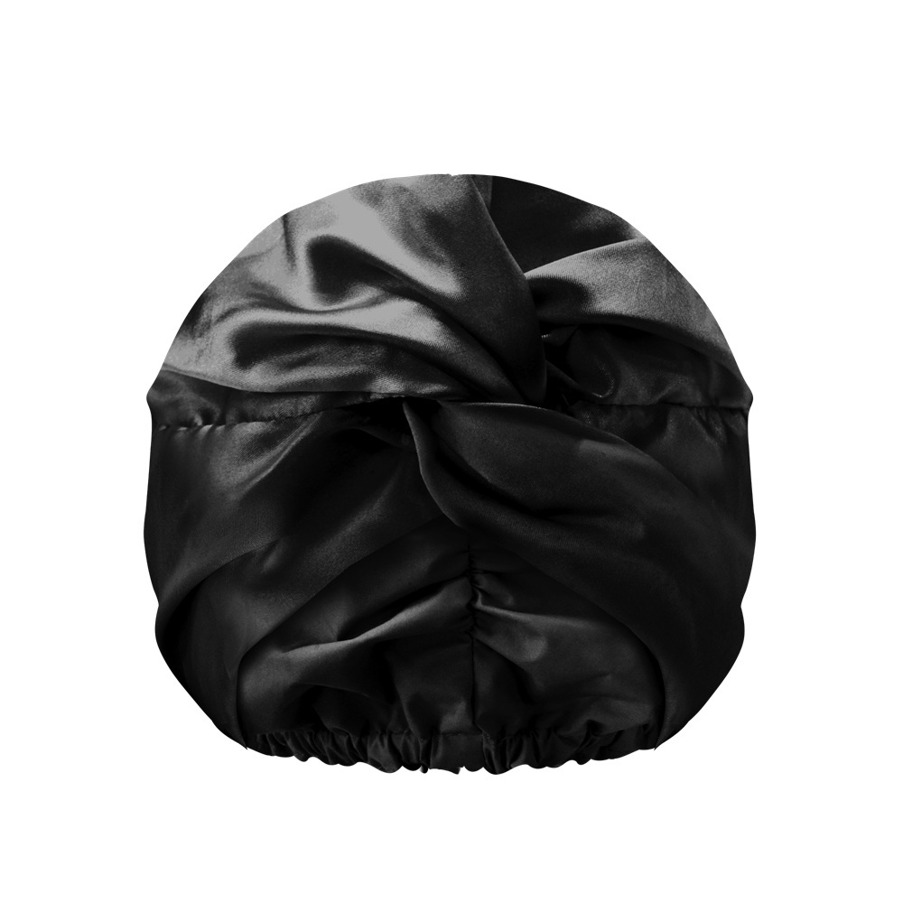19226941764767414 Hair Treatment Bonnet czepek pod prysznic i do olejowania włosów 2w1 Black - obrazek 1