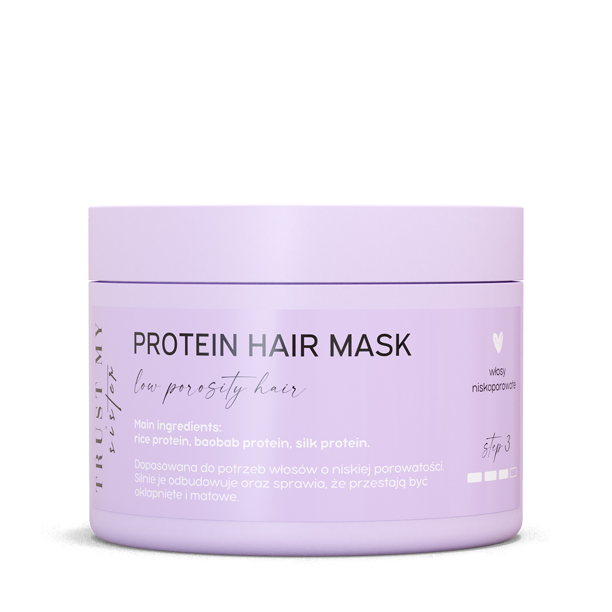 19461681618472131 Protein Hair Mask proteinowa maska do włosów niskoporowatych 150g - obrazek 1