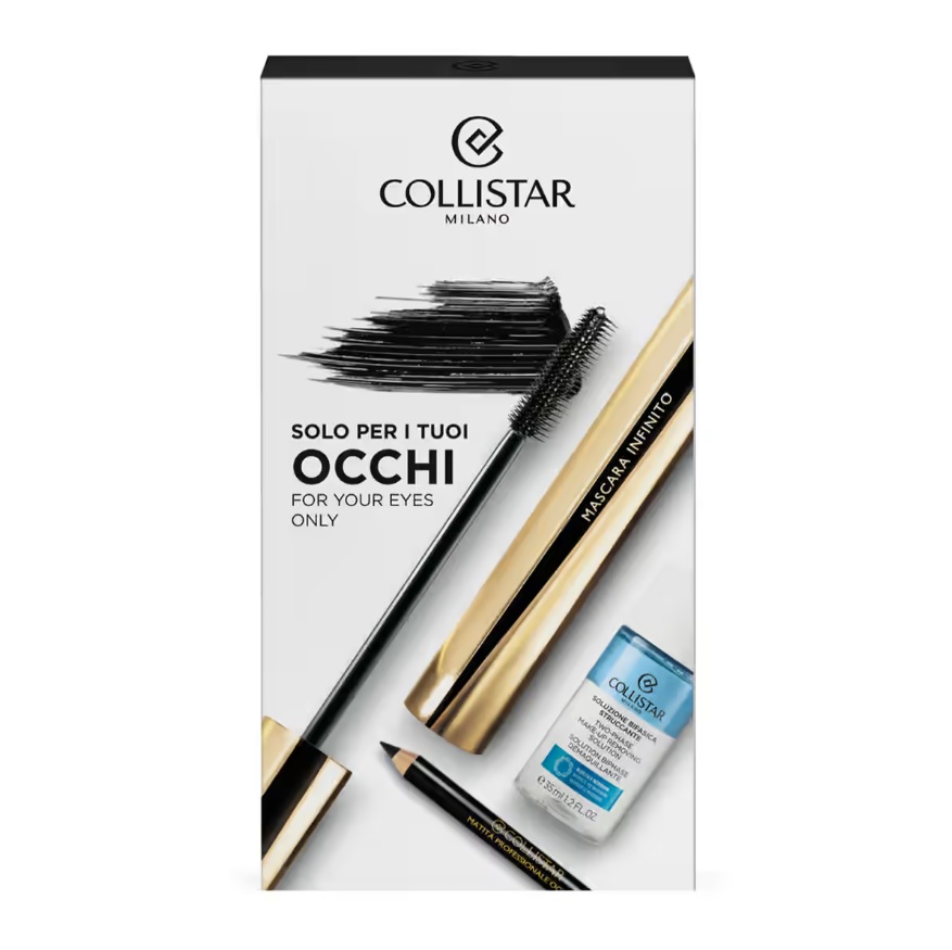 1947731658403207 Zestaw Mascara Infinito tusz do rzęs Extra Nero 11ml + Matita Kajal Pencil kredka do oczu Black 1.2ml + Two Phase Make-Up Removing Solution 35ml - obrazek 1