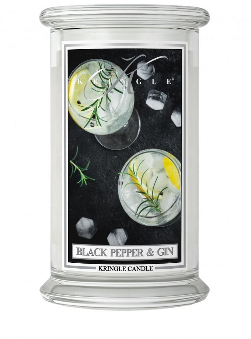 19488651617078645 Duża świeca zapachowa z dwoma knotami Black Pepper Gin 623g - obrazek 1