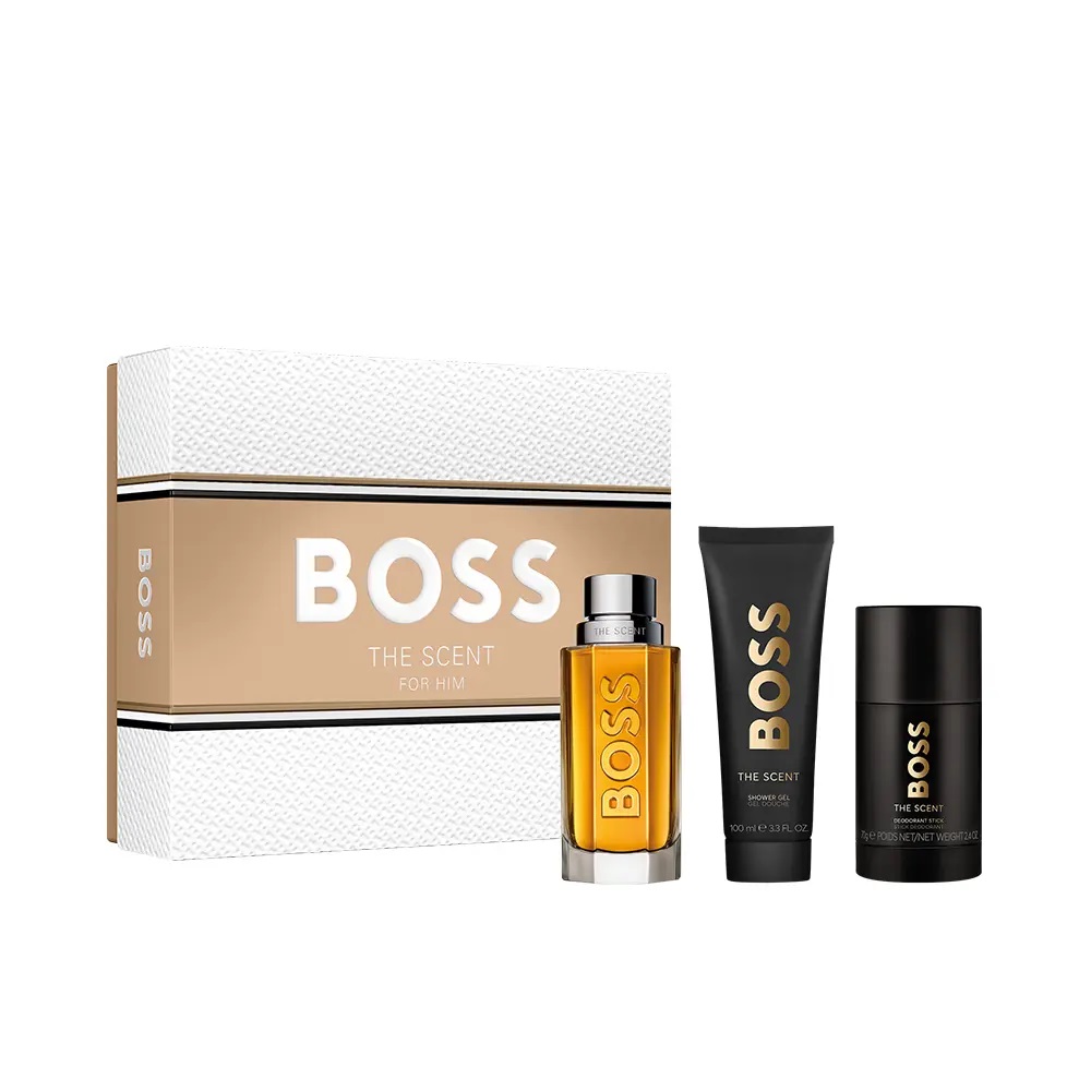 19500511758901419 Boss The Scent For Him zestaw woda toaletowa spray 100ml + dezodorant sztyft 75ml + żel pod prysznic 100ml - obrazek 1