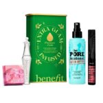Extra Glam Infused zestaw tusz do rzęs 8.5g + spray utrwalający makijaż 30ml + żel do brwi 7ml + różowo-truskawkowy róż do policzków 2.5g