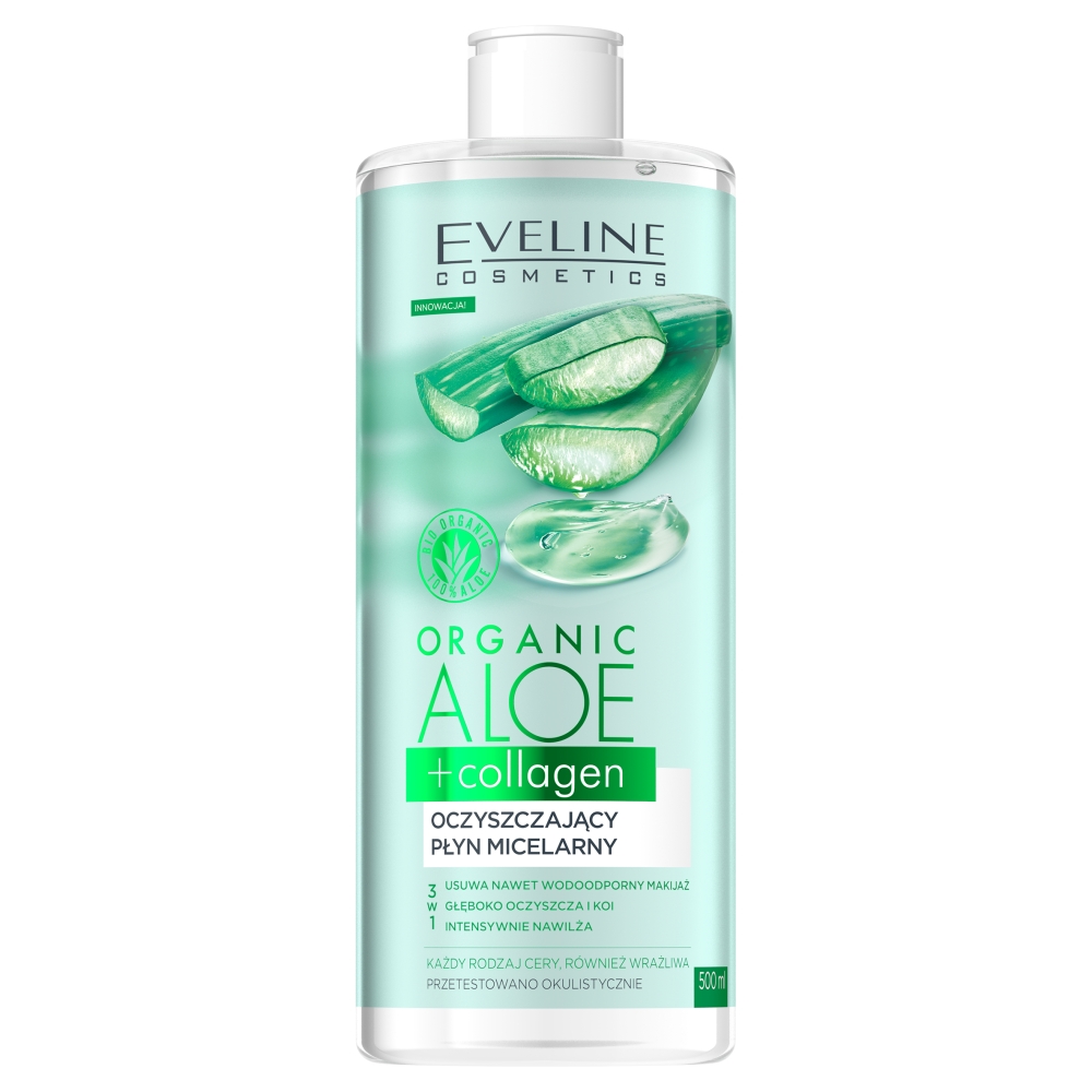 19558401651201552 Organic Aloe + Collagen oczyszczający płyn micelarny 3w1 500ml - obrazek 1
