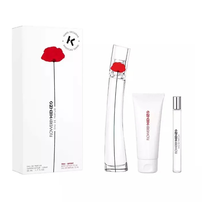 1969571706795026 Flower by Kenzo zestaw woda perfumowana spray 50ml + miniatura wody perfumowanej 10ml + balsam do ciała 75ml - obrazek 1