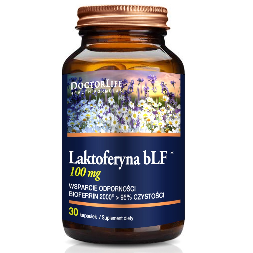19702121660706172 Laktoferyna bLF 100mg suplement diety wspomagający odporność 30 kapsułek - obrazek 1