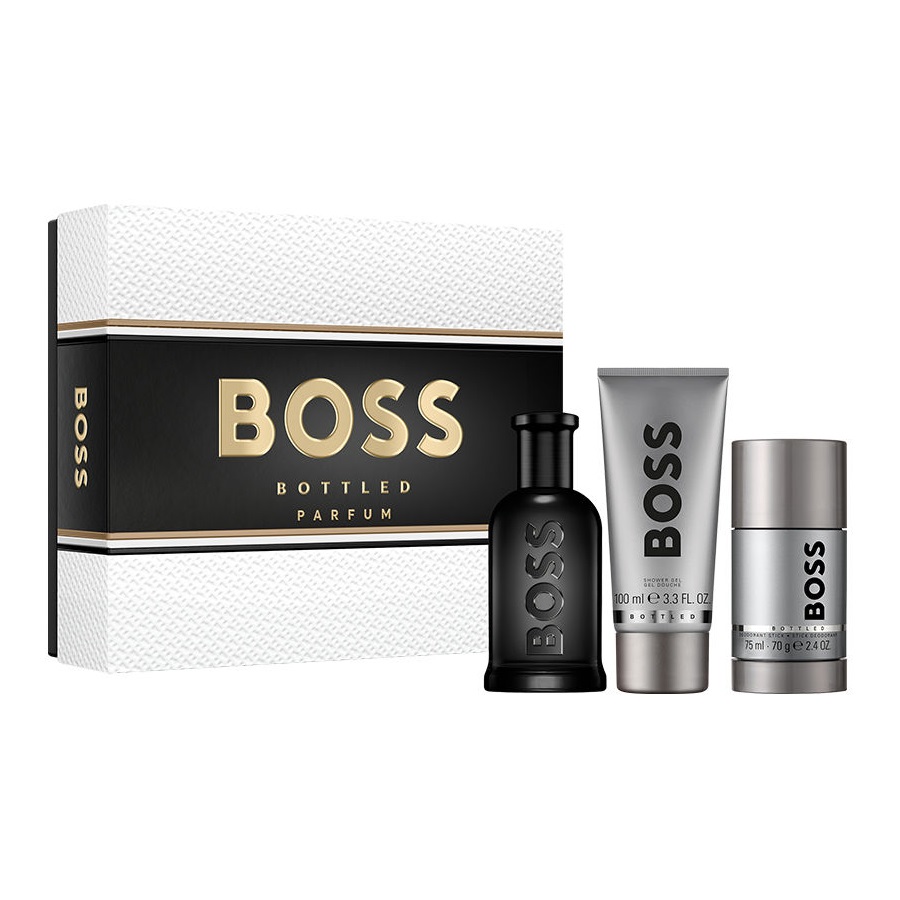 19765971757933721 Boss Bottled zestaw perfumy spray 100ml + żel pod prysznic 100ml + dezodorant sztyft 75ml - obrazek 1
