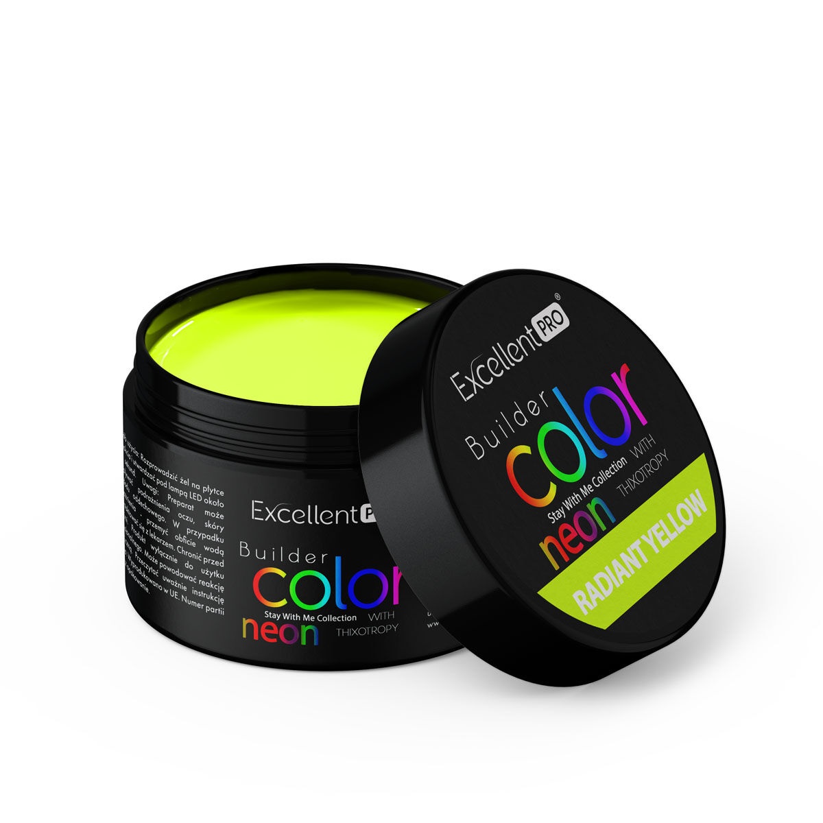 www.kozubek.info Builder Color Neon With Thixotropy żel budujący Radiant Yellow 15g - obrazek 1
