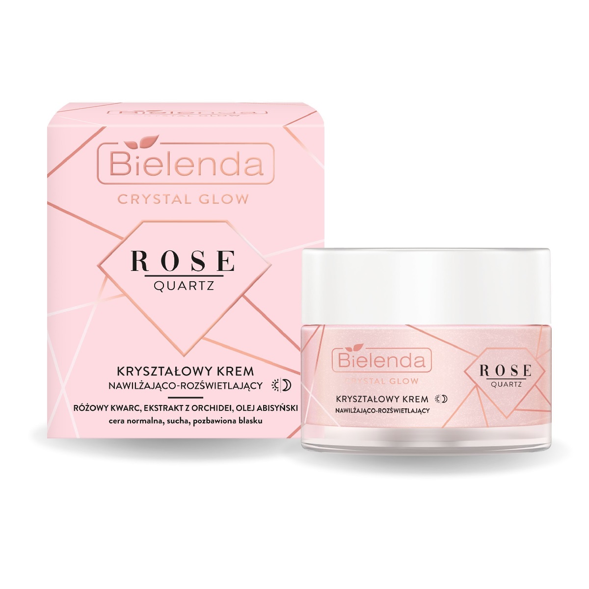 20179111688734219 Crystal Glow Rose Quartz kryształowy krem nawilżająco-rozświetlający 50ml - obrazek 1