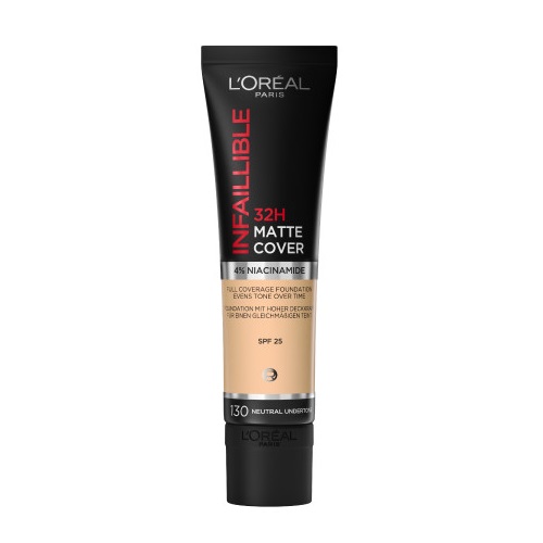 20199541679993657 Infallible 32H Matte Cover Foundation długotrwały podkład matujący 130 Neutral Undertone/True Beige 30ml - obrazek 1