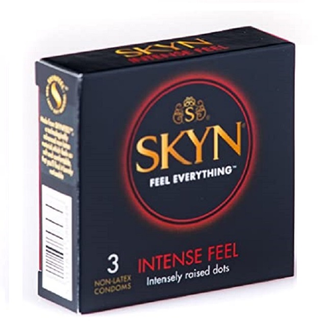 20264721690367061 Skyn Intense Feel nielateksowe prezerwatywy z wypustkami 3szt - obrazek 1