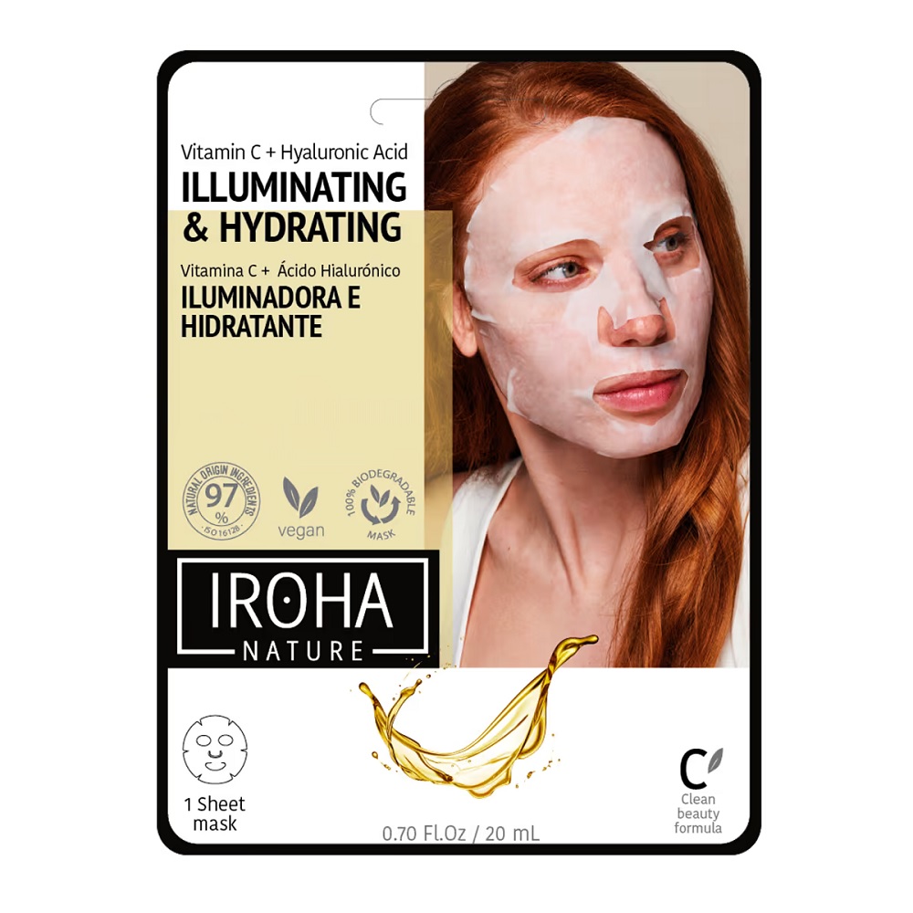 20357761667894595 Illuminating & Hydrating Tissue Face Mask rozświetlająco-nawilżająca maska w płachcie z witaminą C i kwasem hialuronowym 20ml - obrazek 1