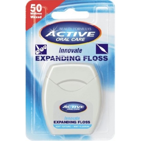 2068181588586238 Expanding Floss nić dentystyczna miętowa pęczniejąca z fluorem 50 metrów - obrazek 1