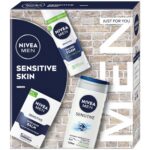 Men Sensitive Skin zestaw żel pod prysznic 3w1 250ml + łagodzący balsam po goleniu 100ml + łagodząca pianka do golenia 200ml