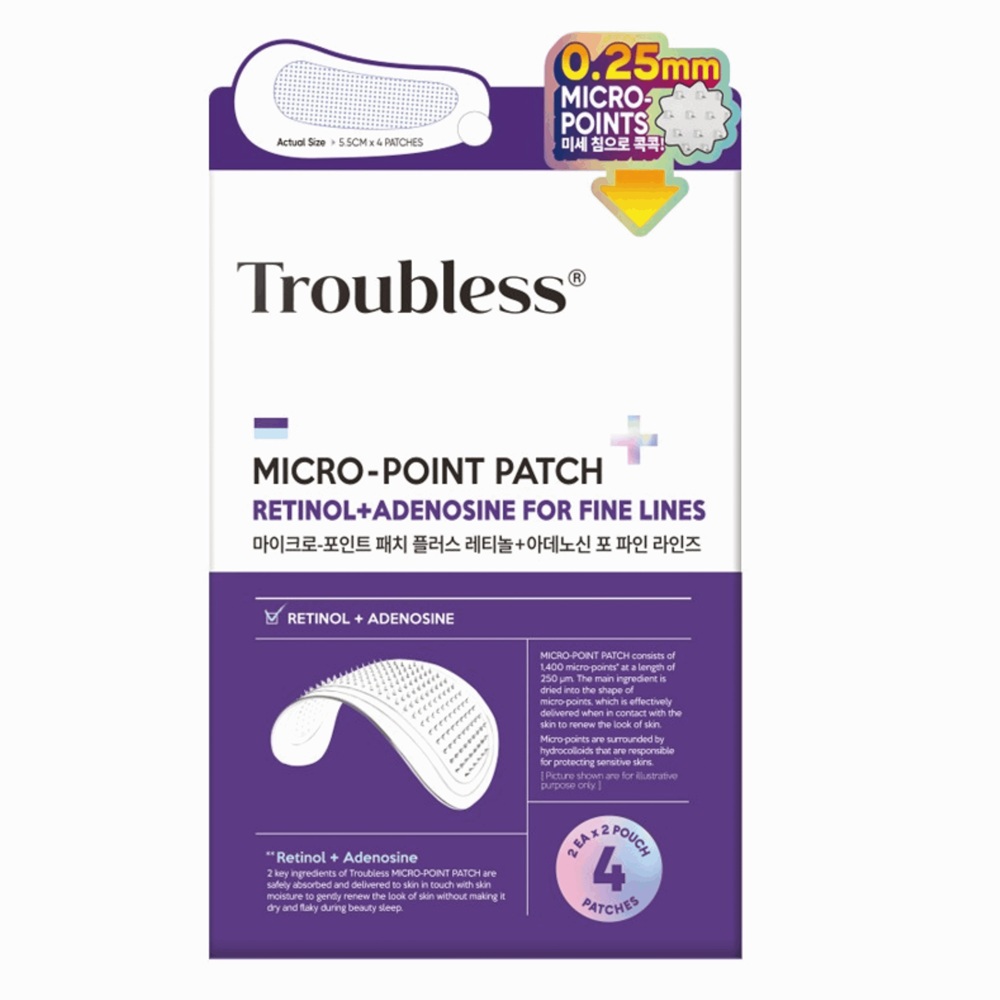20969441758269782 Micro-Point Patch Retinol+Adenosine For Fine Lines plastry na drobne zmarszczki na noc 4szt - obrazek 1