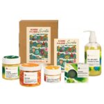 Boskie Polskie Święta zestaw masło do ciała Mango i Awokado 120g + mazidło opatrunkowe na otarcia i oparzenia 50ml + peeling do ciała Detox 200ml + żel myjący Limonka i Aloes 250ml + mydło Bergamotka 100g