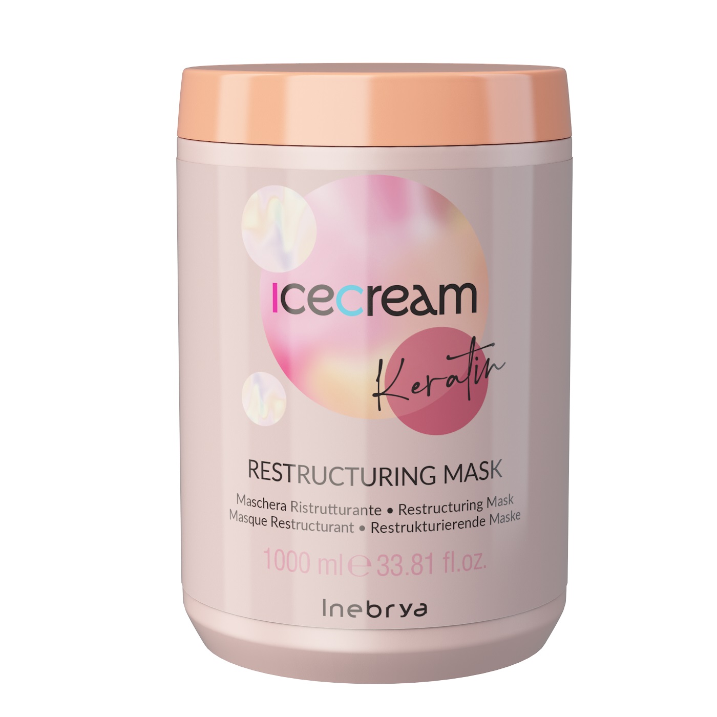 21097081677170455 Ice Cream Keratin keratynowa maska restrukturyzująca do włosów 1000ml - obrazek 1