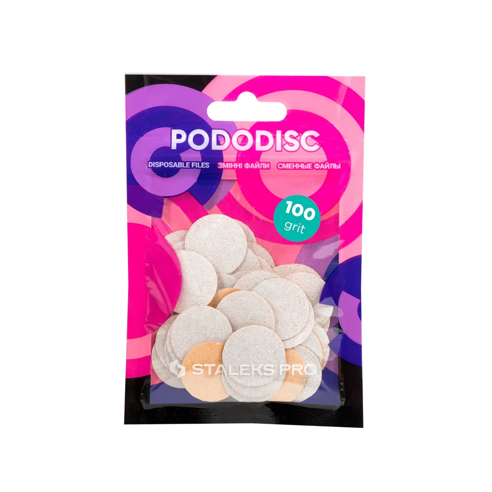 21495391712820122 PodoDisc Pro Expert białe wymienne nakładki M gradacja 100 50szt. - obrazek 1