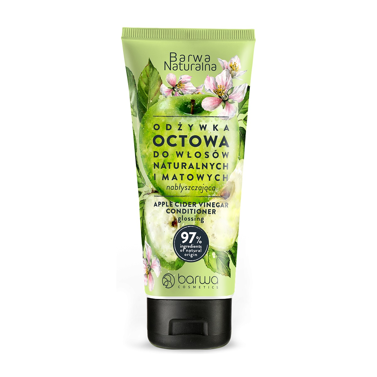 21567501676539124 Naturalna octowa odżywka nabłyszczająca do włosów naturalnych i matowych 200ml - obrazek 1