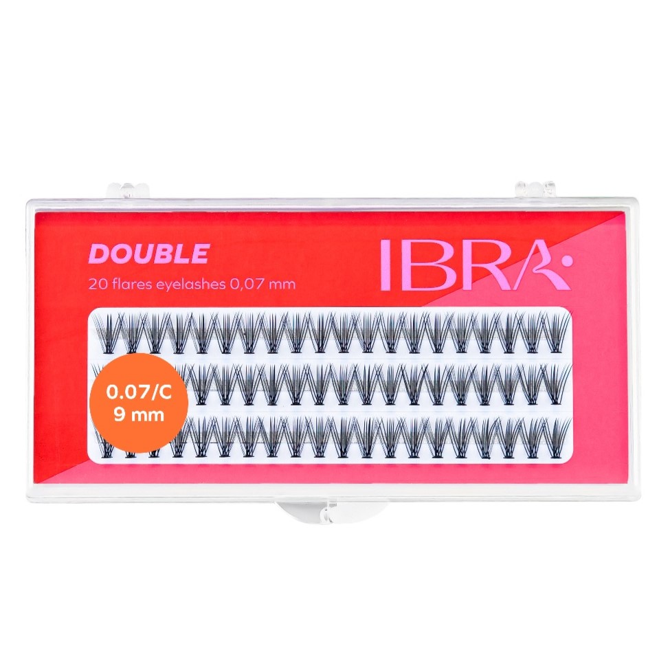 super natural Kępki sztucznych rzęs Double Knot-Free 0.07 C-9mm - obrazek 1