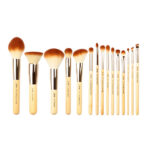 Mature Peeled Bamboo Makeup Brush zestaw bambusowych pędzli do makijażu twarzy T140 15szt.