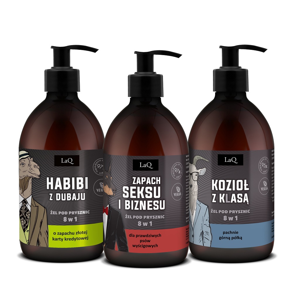 21739041750859549 Czyściopak Męski zestaw żel pod prysznic Habibi z Dubaju 500ml + żel pod prysznic Doberman 500ml + żel pod prysznic Kozioł z Klasą 500ml - obrazek 1