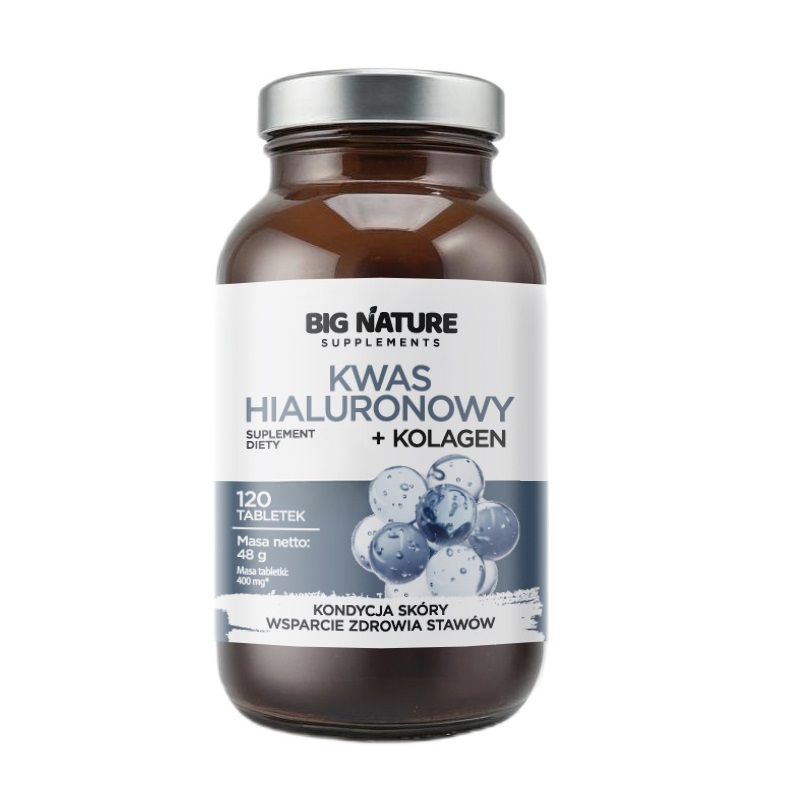 21944001763611570 Kwas hialuronowy + Kolagen suplement diety 120 tabletek - obrazek 1