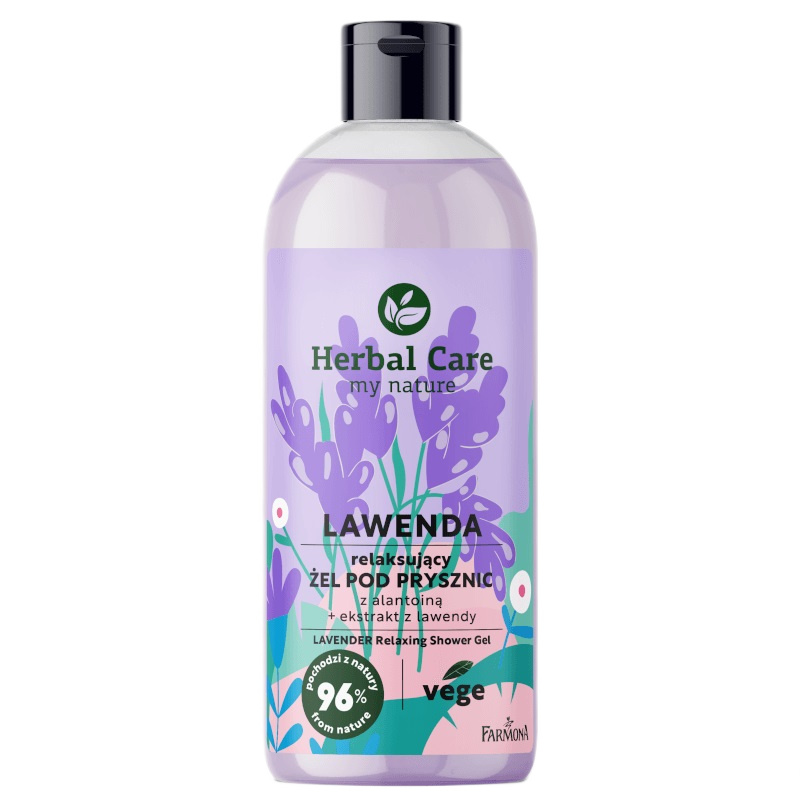 22020661716964453 Herbal Care Lawenda relaksujący żel pod prysznic z alantoiną 500ml - obrazek 1
