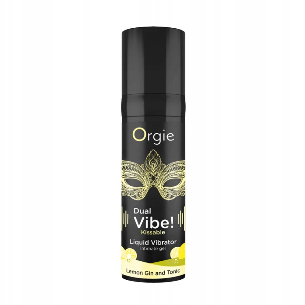22254161757418240 Dual Vibe! Kissable Liquid Vibrator żel intymny smakowy z efektem wibracji Cytrynowy Gin z Tonikiem 15ml - obrazek 1