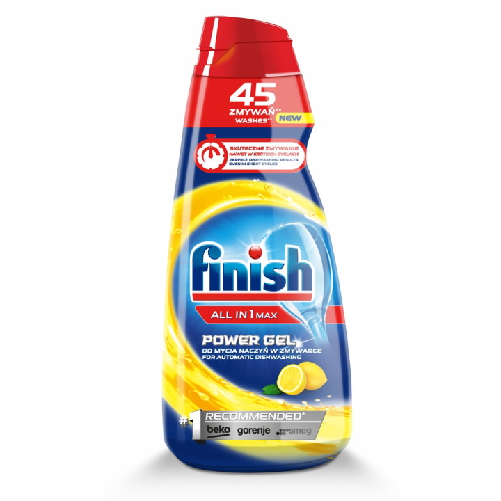 22313151621939684 All In 1 Max Power Gel żel do mycia naczyń w zmywarce Lemon 900ml - obrazek 1