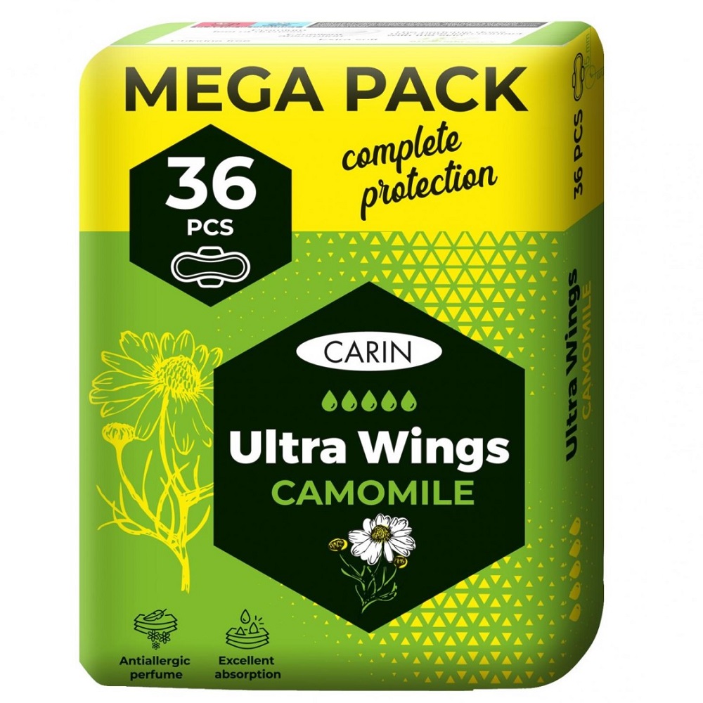 22336741681379431 Ultra Wings Camomile ultracienkie podpaski ze skrzydełkami 36szt - obrazek 1