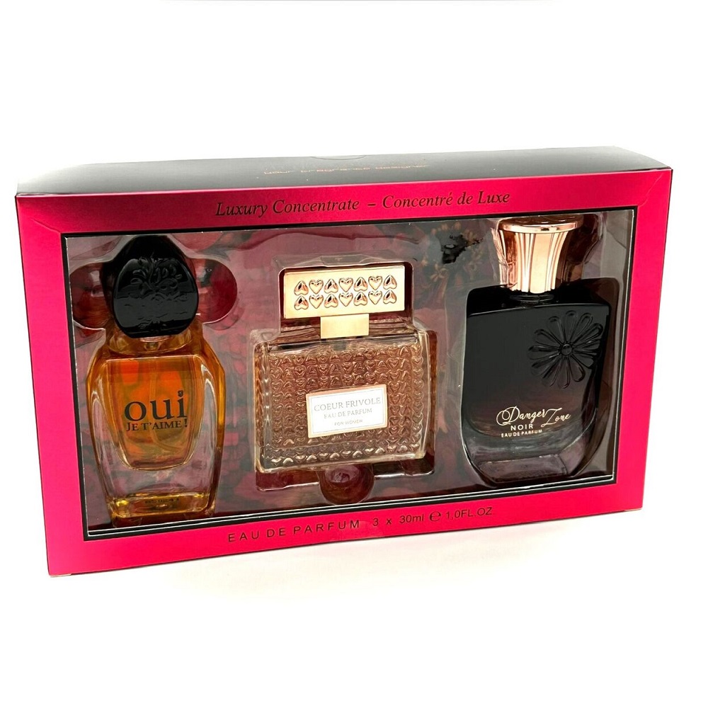 22364581740652738 The Luxury Collection Women zestaw Coeur Frivole woda perfumowana 30ml + Oui Je T'Aime woda perfumowana 30ml + Danger Zone Noir woda perfumowana 30ml - obrazek 1