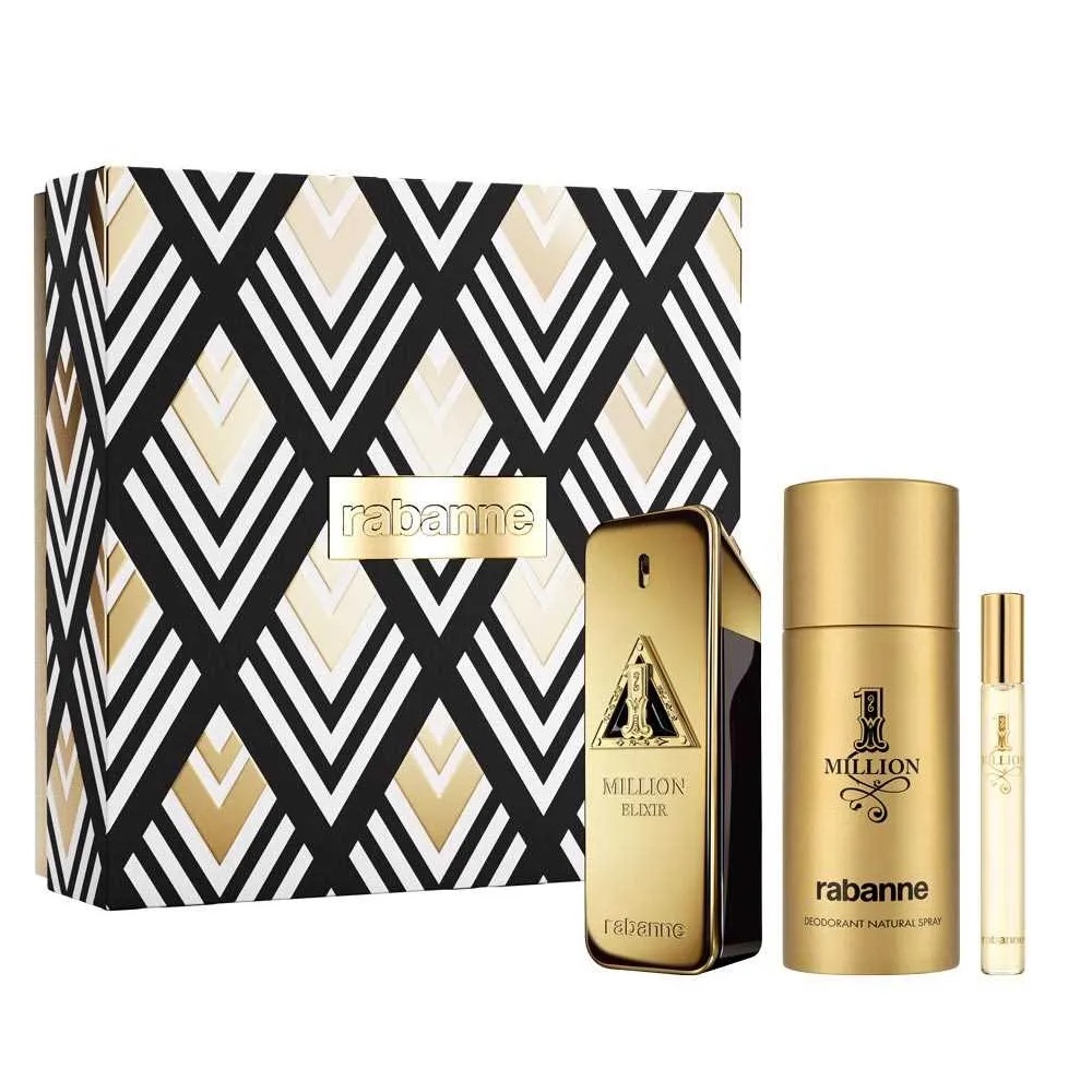 224271778485014 1 Million Elixir zestaw perfumy spray 100ml + dezodorant spray 150ml + perfumy spray 10ml - obrazek 1