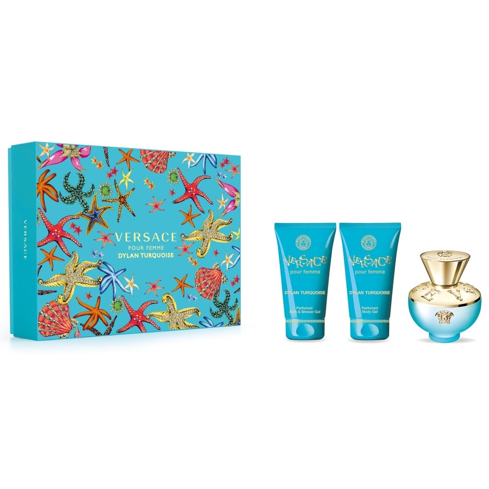 22524851713352754 Dylan Turquoise Pour Femme zestaw woda toaletowa spray 50ml + żel pod prysznic 50ml + żel do ciała 50ml - obrazek 1