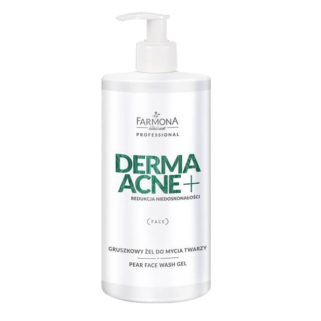 22610861601997720 Dermaacne+ gruszkowy żel do mycia twarzy 500ml - obrazek 1