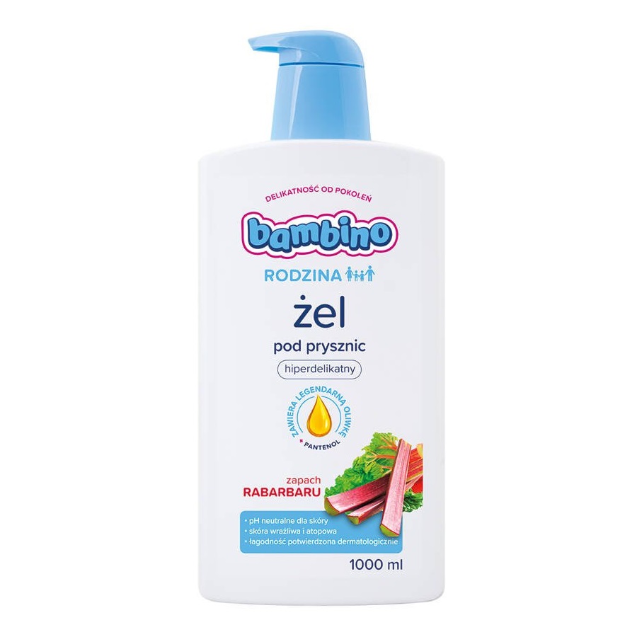 22612221658398351 Rodzina żel pod prysznic hiperdelikatny Rabarbar 1000ml - obrazek 1