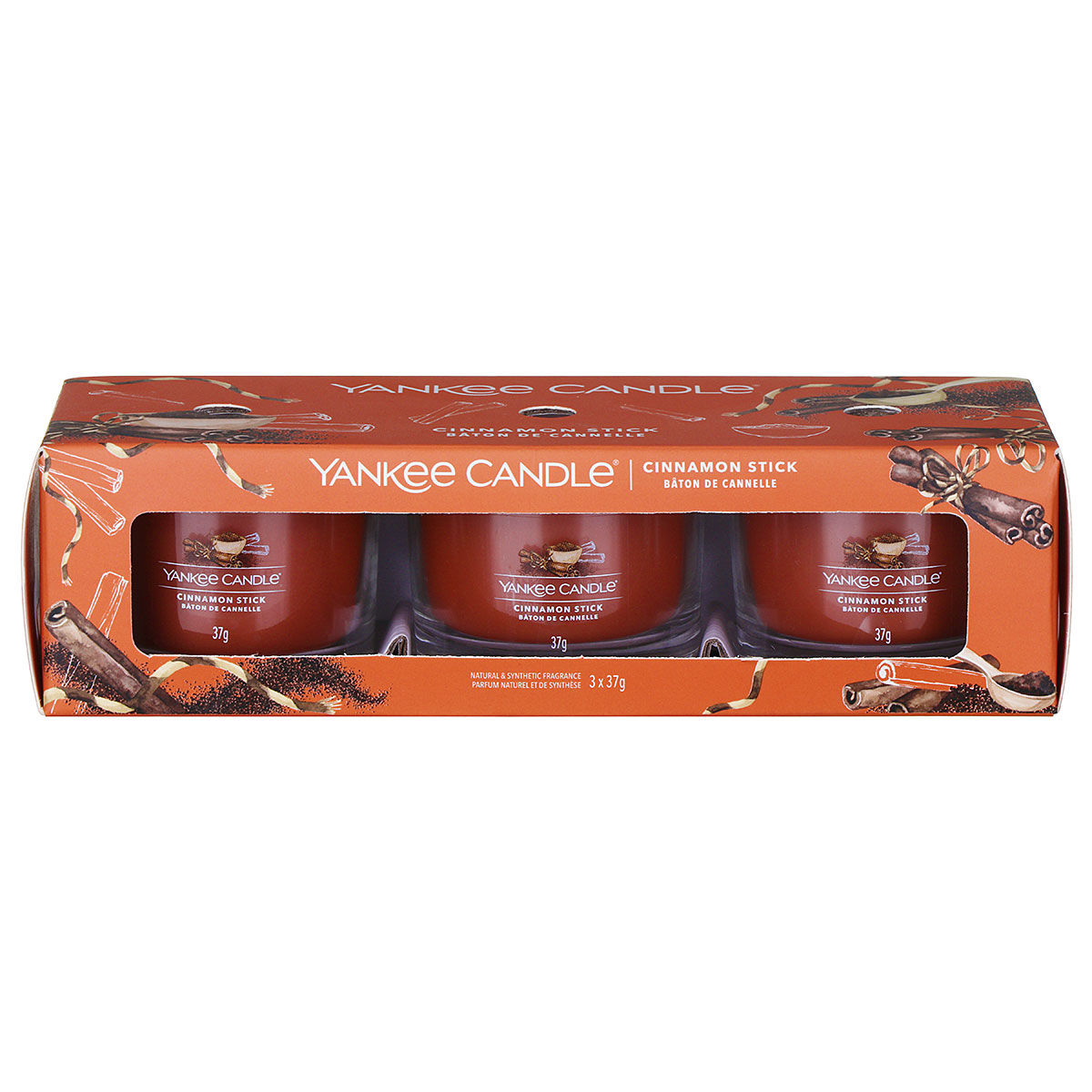 22799381658838505 Cinnamon Stick zestaw świec mini 3x37g - obrazek 1