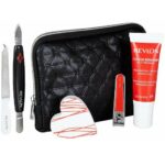 Manicure zestaw preparat do usuwania skórek + bufor nabłyszczający + obcinacz do paznokci + pilnik + odpychacz do skórek 42038
