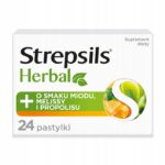 Herbal pastylki do ssania łagodzące podrażnione gardło i struny głosowe suplement diety Miód Melisa i Propolis 24szt.