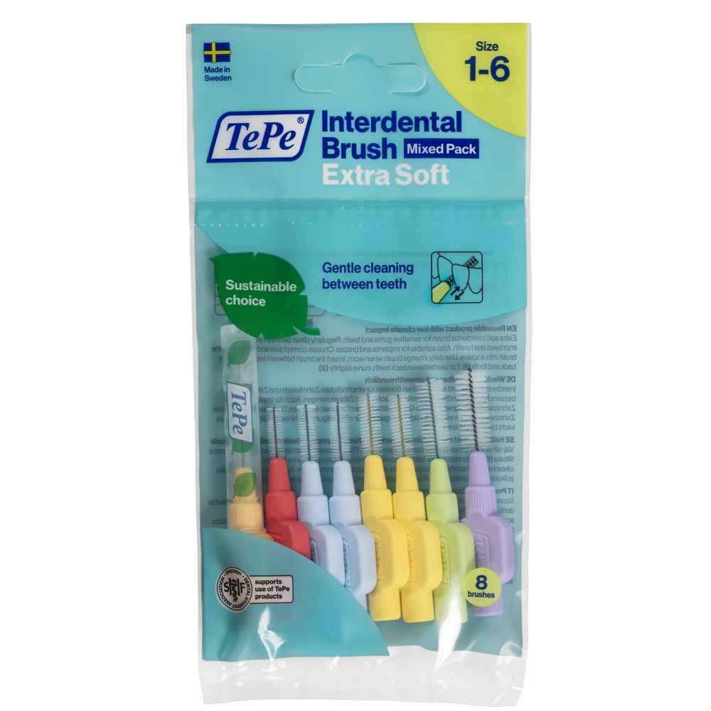 2332771678853095 Extra Soft Mixed Pack szczoteczki do przestrzeni międzyzębowych 0.45-1.1mm 8szt - obrazek 1