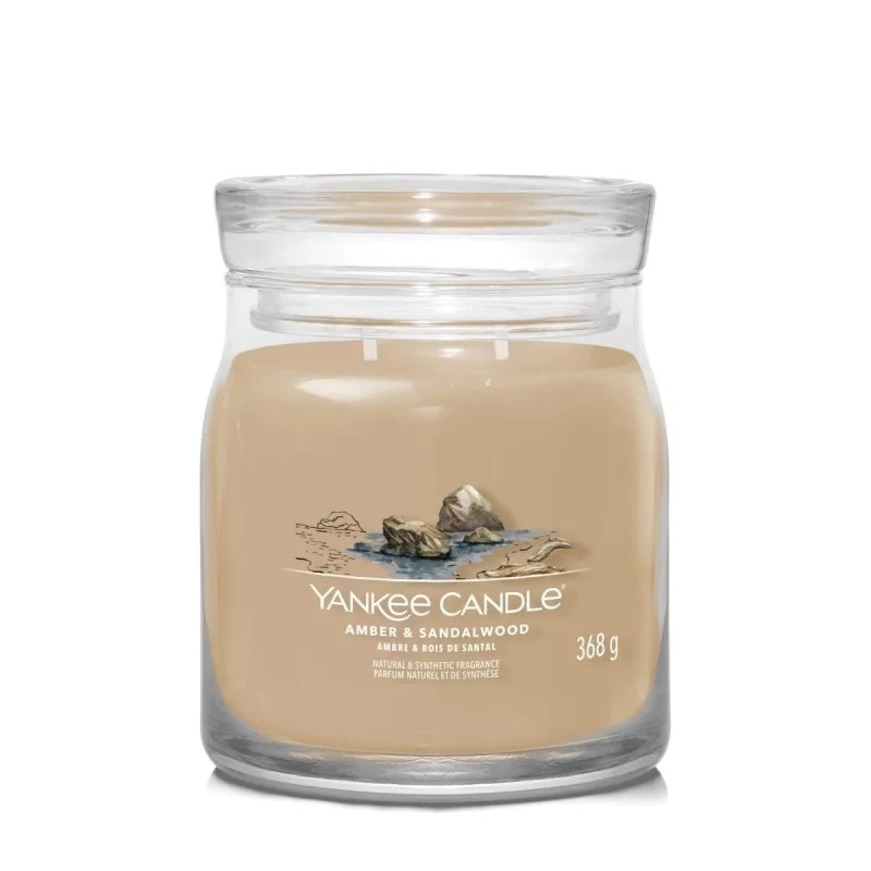 23669091747814376 Średnia świeca zapachowa Amber & Sandalwood 368g - obrazek 1